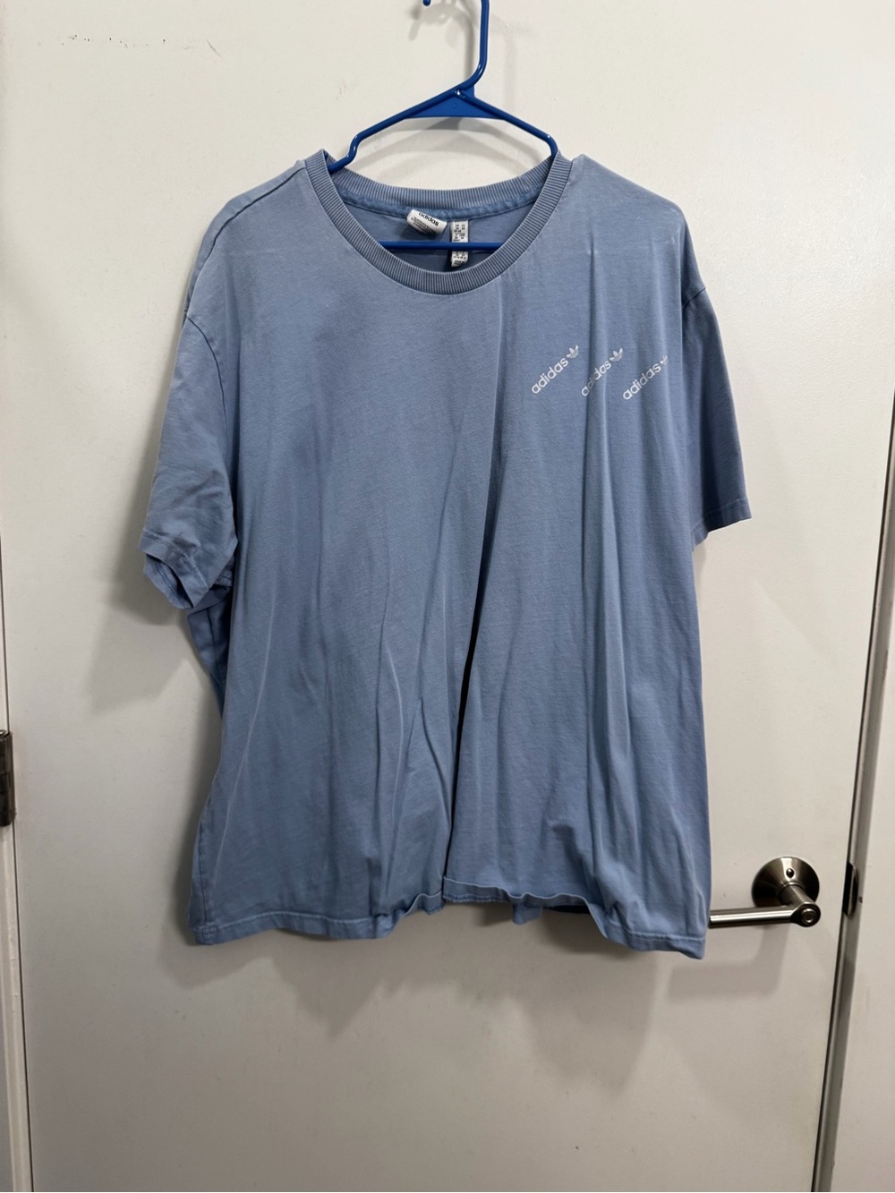adidas Light Blue Crew Neck Short Sleeve Tee